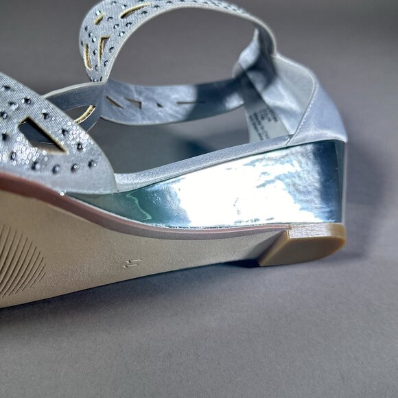 Maripe Julia Mirror Finish On Sides Zips On The Back Sandals Size 11M - Picture 10 of 16